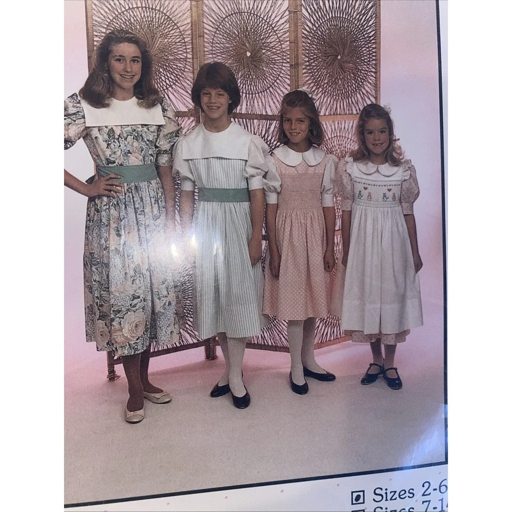 Vintage Angel Wears Basic Yoke Pinafore Jumper Sewing Pattern Sz 2-6 Uncut 1988